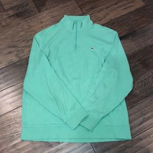 Seafoam green quarter zip